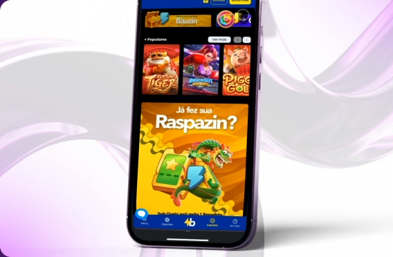 App da plataforma mostrando jogos populares