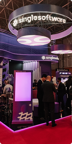 Stand Single Software em evento de iGaming